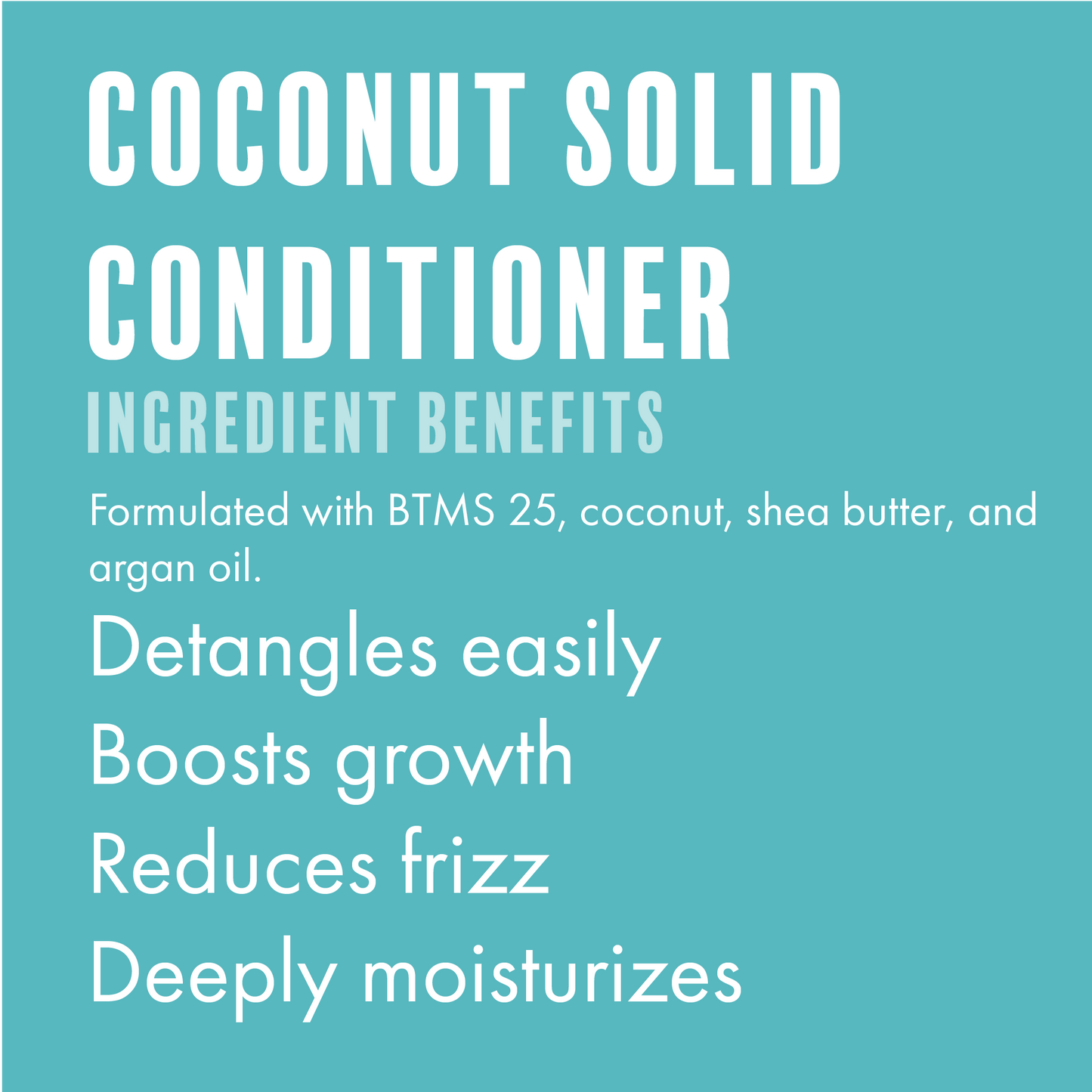 Coconut solid conditioner bar